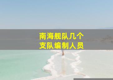 南海舰队几个支队编制人员