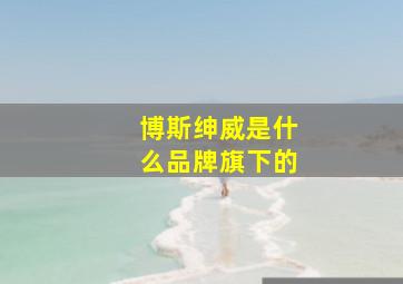 博斯绅威是什么品牌旗下的