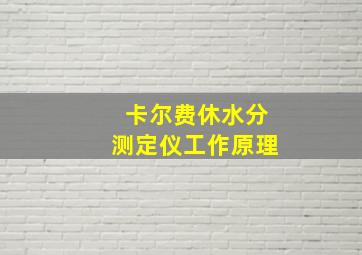 卡尔费休水分测定仪工作原理