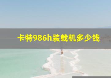 卡特986h装载机多少钱