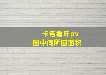 卡诺循环pv图中间所围面积