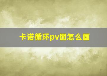 卡诺循环pv图怎么画