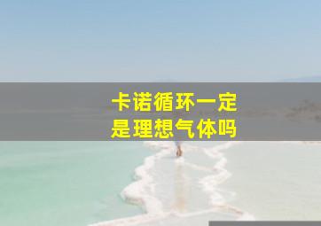 卡诺循环一定是理想气体吗