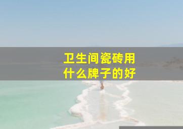 卫生间瓷砖用什么牌子的好