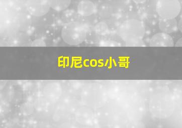 印尼cos小哥