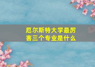 厄尔斯特大学最厉害三个专业是什么