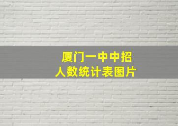 厦门一中中招人数统计表图片