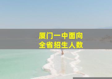 厦门一中面向全省招生人数