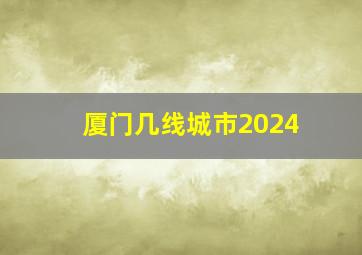 厦门几线城市2024