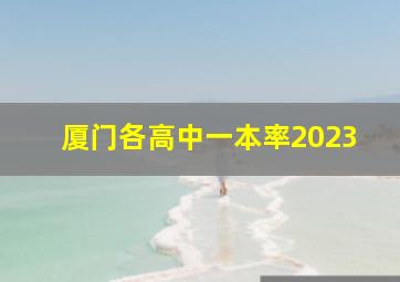 厦门各高中一本率2023