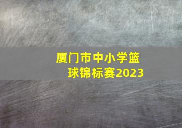 厦门市中小学篮球锦标赛2023