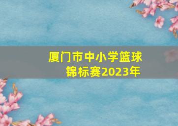 厦门市中小学篮球锦标赛2023年