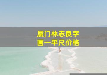 厦门林志良字画一平尺价格