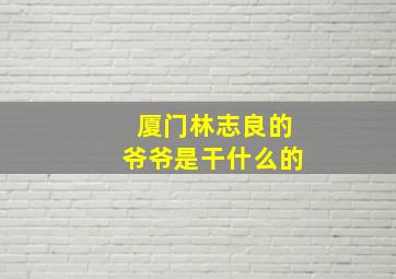 厦门林志良的爷爷是干什么的