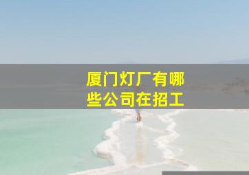 厦门灯厂有哪些公司在招工