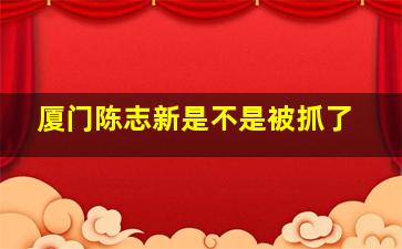 厦门陈志新是不是被抓了