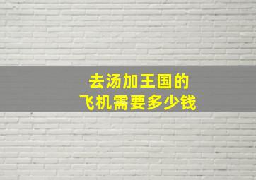 去汤加王国的飞机需要多少钱