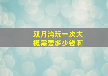 双月湾玩一次大概需要多少钱啊