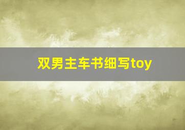 双男主车书细写toy