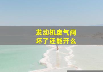 发动机废气阀坏了还能开么