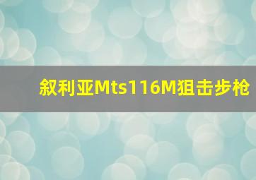 叙利亚Mts116M狙击步枪