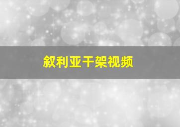 叙利亚干架视频