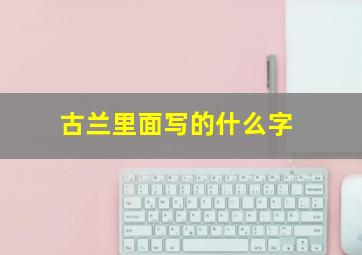 古兰里面写的什么字