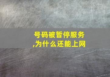 号码被暂停服务,为什么还能上网