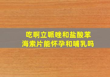 吃啊立哌唑和盐酸苯海索片能怀孕和哺乳吗