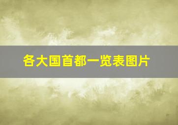 各大国首都一览表图片