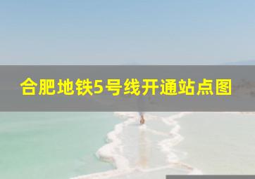 合肥地铁5号线开通站点图