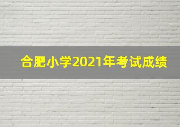 合肥小学2021年考试成绩