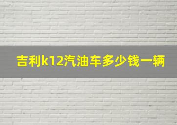 吉利k12汽油车多少钱一辆