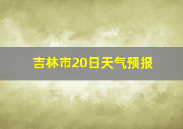 吉林市20日天气预报