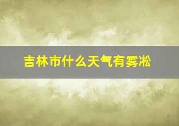 吉林市什么天气有雾凇