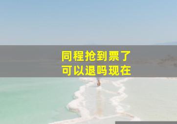 同程抢到票了可以退吗现在