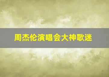 周杰伦演唱会大神歌迷