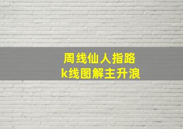 周线仙人指路k线图解主升浪