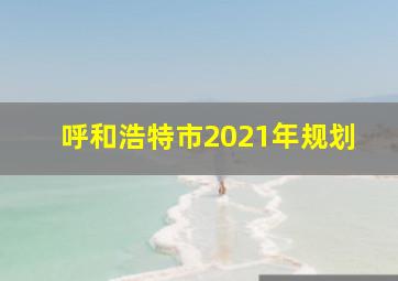 呼和浩特市2021年规划