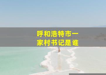 呼和浩特市一家村书记是谁