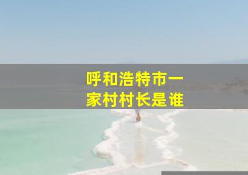 呼和浩特市一家村村长是谁