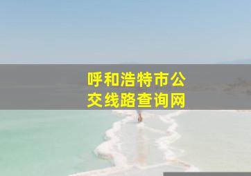 呼和浩特市公交线路查询网