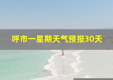 呼市一星期天气预报30天