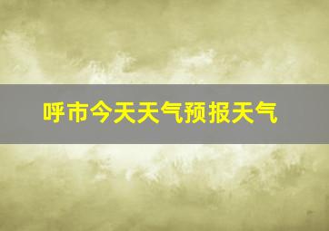 呼市今天天气预报天气