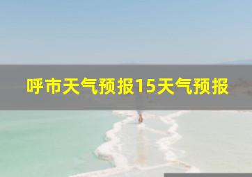 呼市天气预报15天气预报