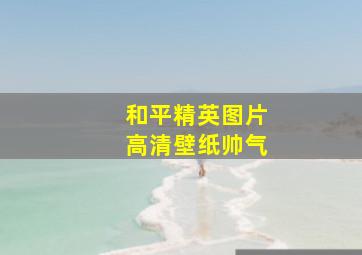 和平精英图片高清壁纸帅气