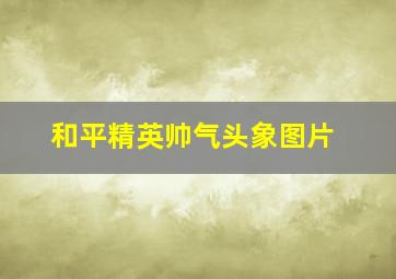 和平精英帅气头象图片