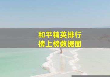 和平精英排行榜上榜数据图