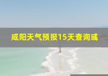 咸阳天气预报15天查询彧