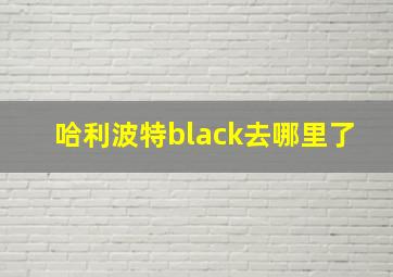 哈利波特black去哪里了